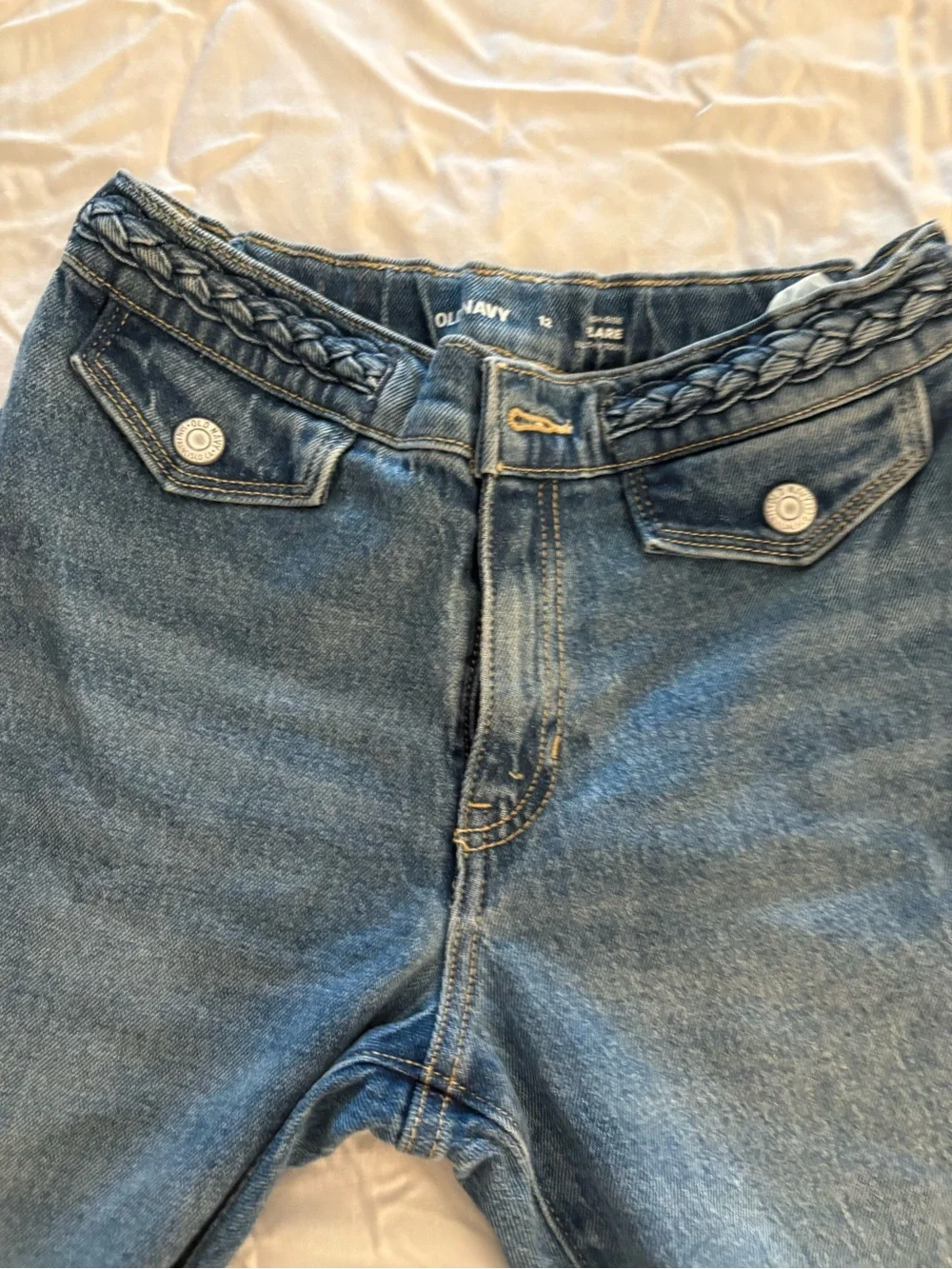 Old Navy Kids Blue Denim Jeans with Braided Waist
